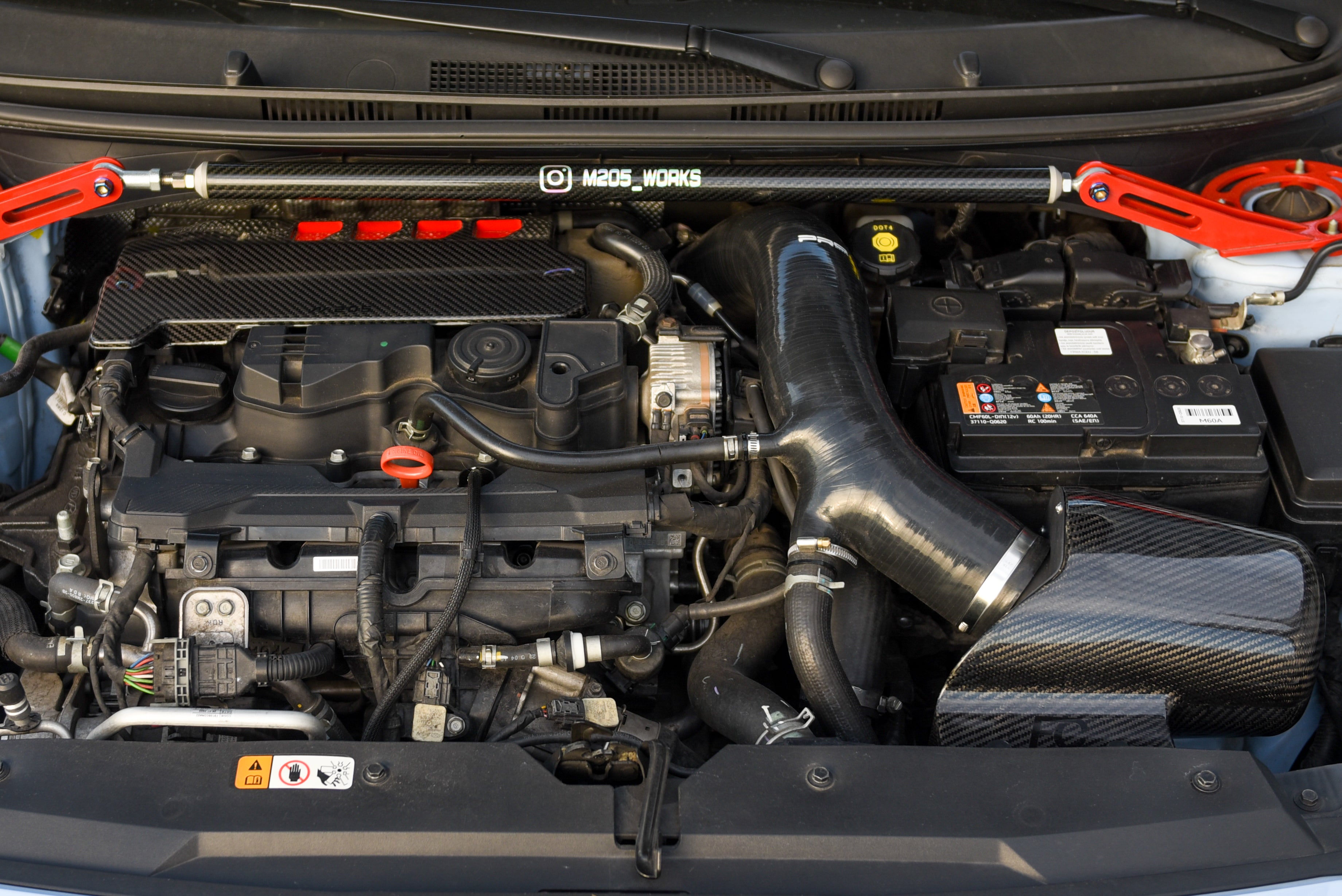 Coperchio motore in fibra di carbonio - Hyundai i20N